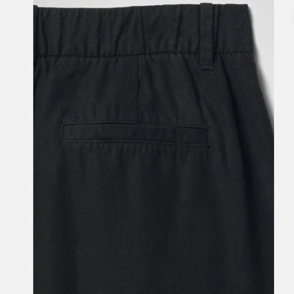 GAP 365 High-Rise Linen Rayon Trouser Pants 4P Black Size 4 PETITE #713998 RT$90 - Picture 5 of 8